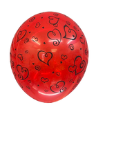 Red & Black Heart Balloons